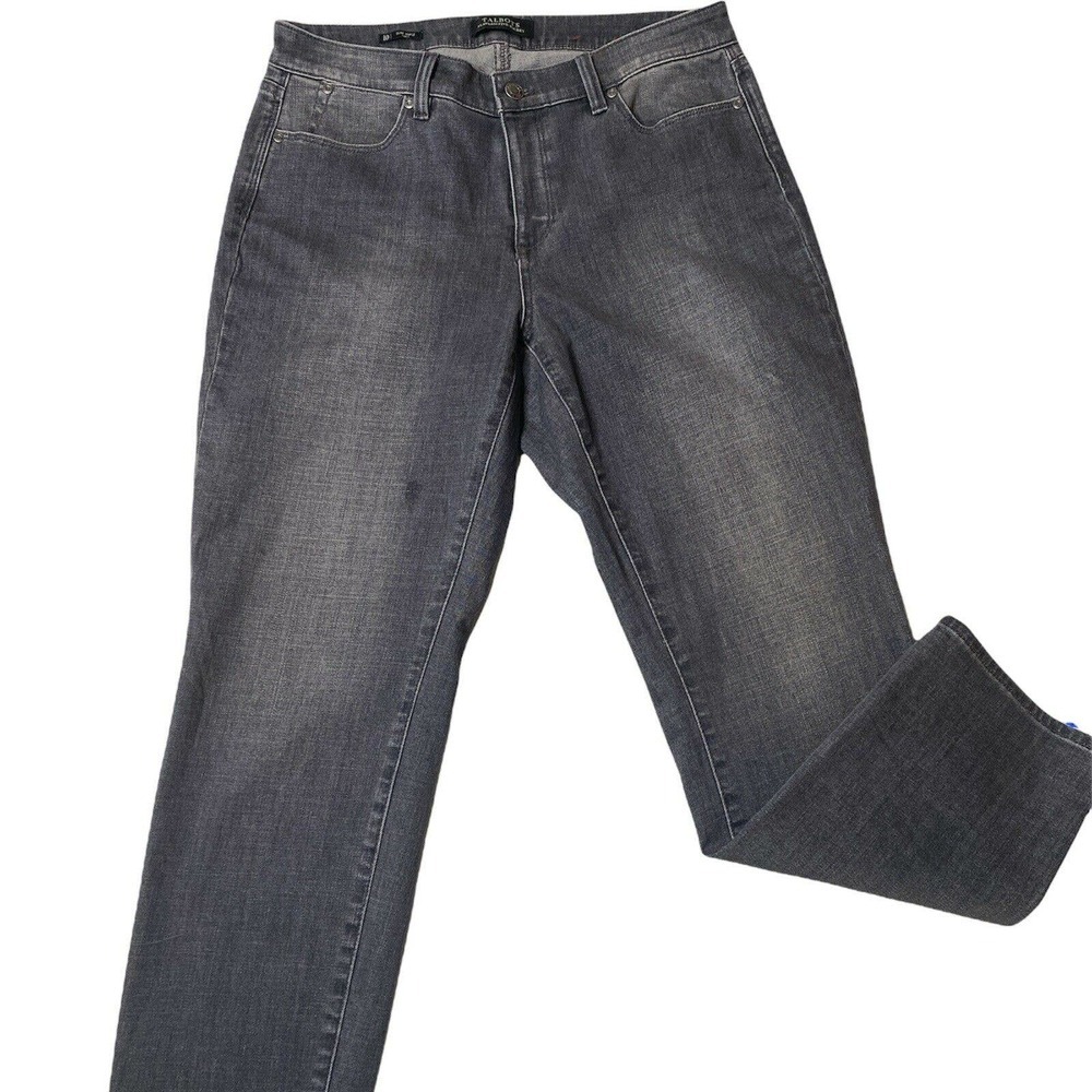 Talbots Womens Faded Black Jeans Flawless Slim Ankle Sz 10